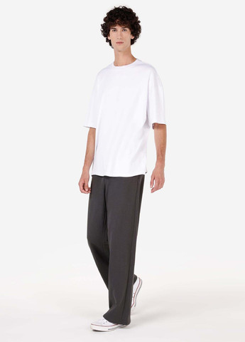 Серые кэжуал демисезонные прямые брюки Colin's