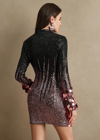 Комбінована святковий, вечірня сукня силуетна SHEIN колор блок