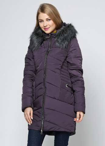 Темно-фиолетовая зимняя куртка Leka