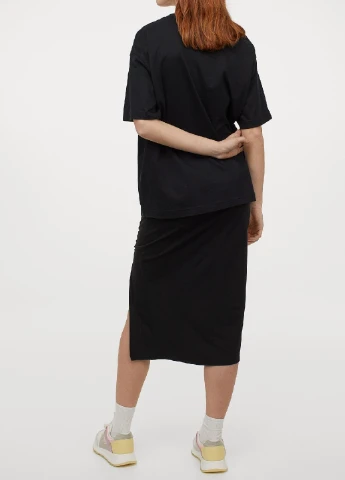 Черная однотонная юбка H&M
