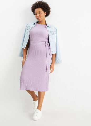 Бузкова кежуал сукня силуетна C&A однотонна