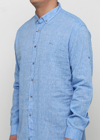 Голубой кэжуал рубашка меланж Madoc Jeans