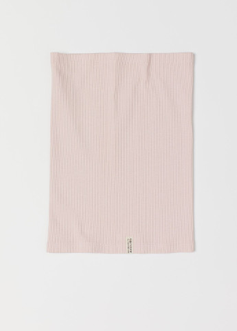 Шарф-труба рельефной вязки H&M однотонный светло-розовый кэжуал
