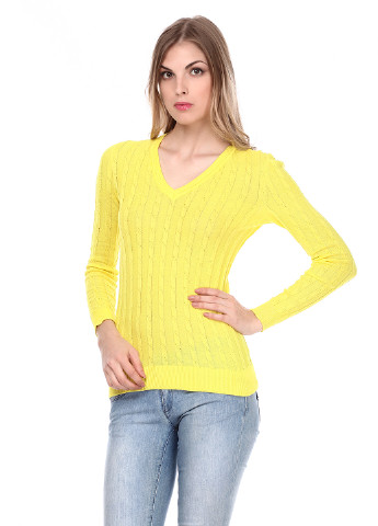 Жовтий демісезонний пуловер пуловер Folgore Milano