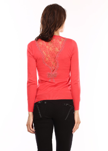 Коралловый демисезонный пуловер пуловер Elegance
