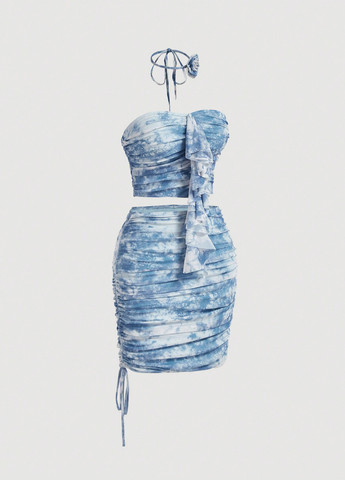 Костюм (топ, юбка, чокер) SHEIN (340304501)