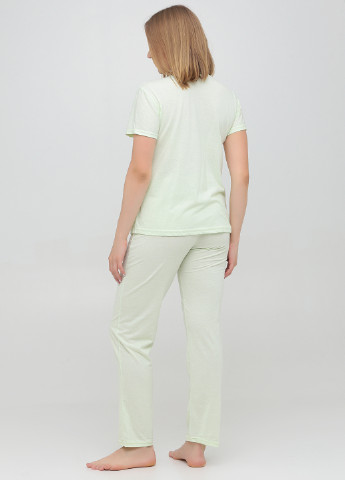 Світло-зелена всесезон піжама (футболка, штани) футболка + штани Carla Mara
