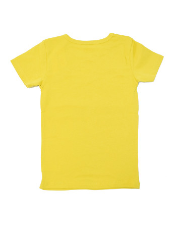 Желтая летняя футболка Фламинго