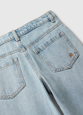 Светло-голубые демисезонные прямые джинсы United Colors of Benetton