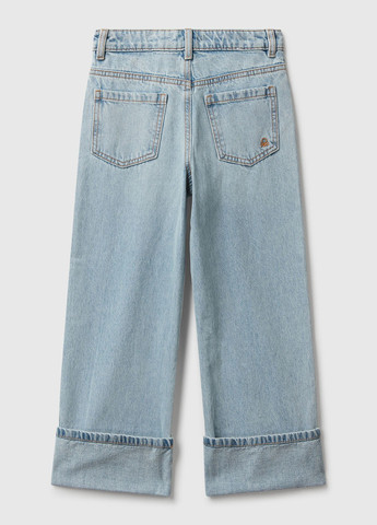 Светло-голубые демисезонные прямые джинсы United Colors of Benetton