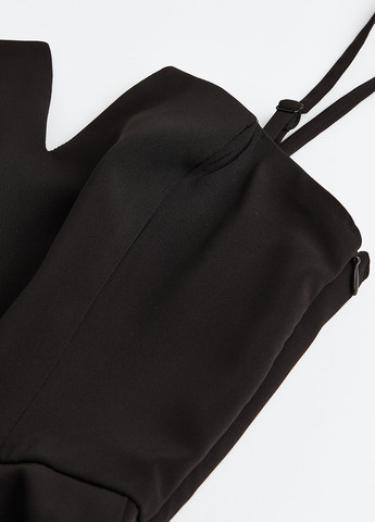 Комбинезон H&M комбинезон-брюки однотонный чёрный кэжуал полиэстер