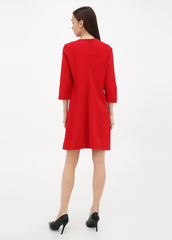 Червона кежуал сукня футляр Sassofono однотонна