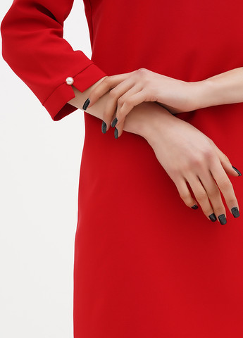 Червона кежуал сукня футляр Sassofono однотонна