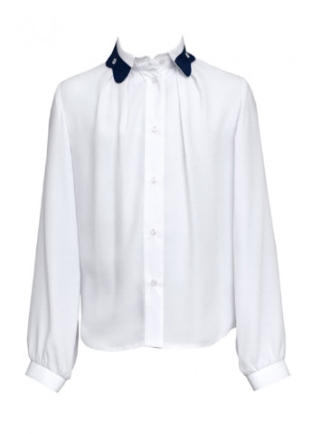 Белая блузка с длинным рукавом SLY демисезонная