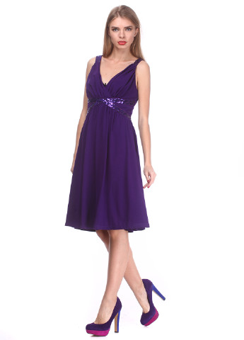 Фиолетовое коктейльное платье клеш Cache Cache