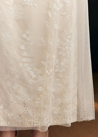 Кремова святковий, вечірня, ділова сукня з відкритою спиною, а-силует SHEIN однотонна