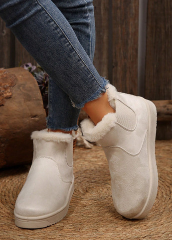 Зимние ботинки челси SHEIN без декора тканевые