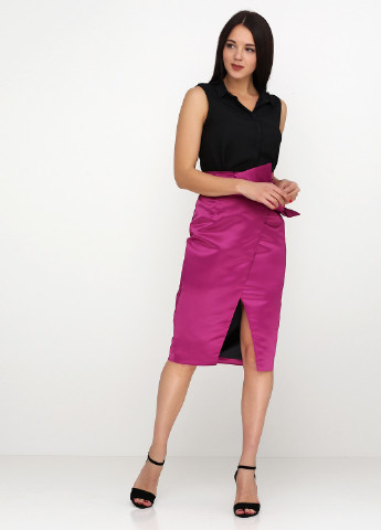 Фиолетовая кэжуал однотонная юбка Jhiva мини
