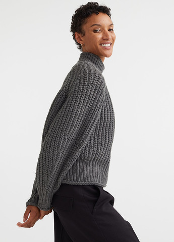 Сірий зимовий джемпер зимовий H&M