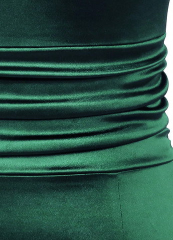 Темно-зелена вечірня сукня годе SHEIN однотонна