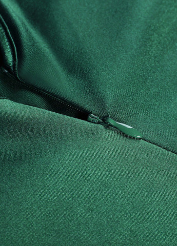 Темно-зелена вечірня сукня годе SHEIN однотонна