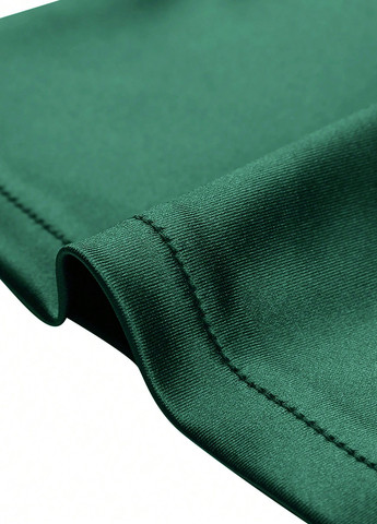 Темно-зелена вечірня сукня годе SHEIN однотонна