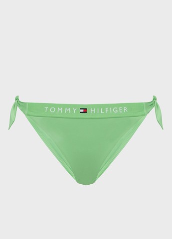 Зеленые купальные трусики-плавки с логотипом Tommy Hilfiger