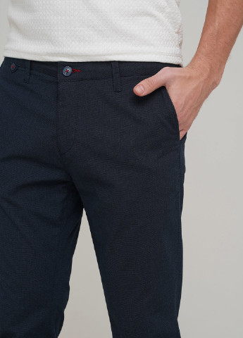 Темно-синие кэжуал демисезонные классические брюки Trend Collection