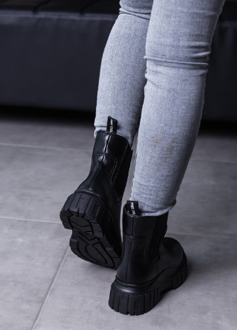 Осенние ботинки женские carrots 3453 39 25 см черный Fashion из искусственной кожи