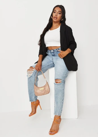 Черный женский жакет Missguided однотонный - демисезонный