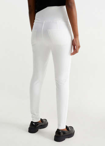 Белые демисезонные джеггинсы для беременных C&A