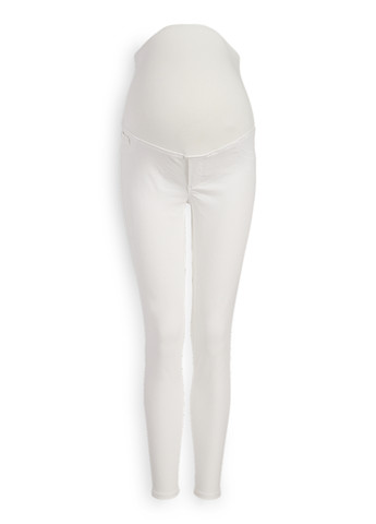 Белые демисезонные джеггинсы для беременных C&A