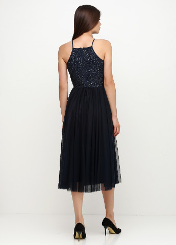 Темно-синя коктейльна сукня Lace & Beads