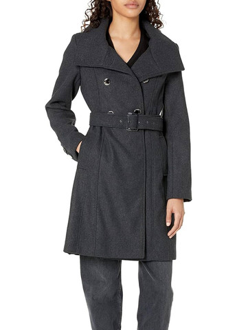 Графитовое демисезонное Пальто двубортное Guess