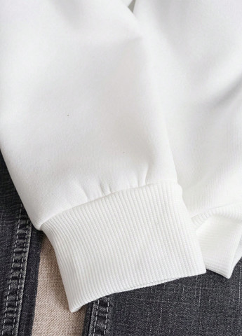 Белый свитшот SHEIN надпись без декора (333879332)