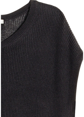 Чорна кежуал сукня сукня светр H&M однотонна