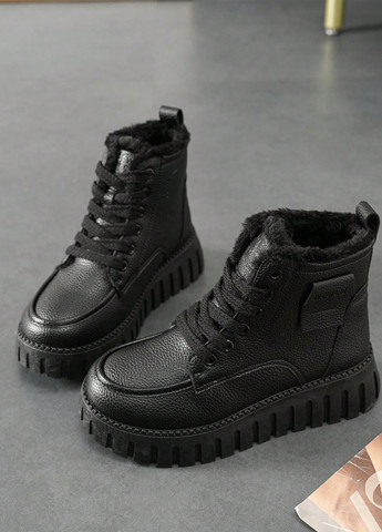 Осенние ботинки тимберленды SHEIN с тиснением из искусственной кожи