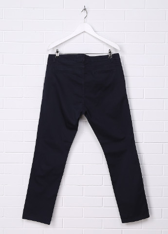 Темно-синие кэжуал летние со средней талией брюки Paul Martin's
