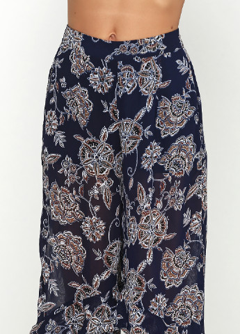 Темно-синие кэжуал демисезонные прямые брюки Boohoo Boutique