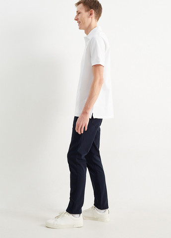 Темно-синие кэжуал демисезонные чиносы брюки C&A