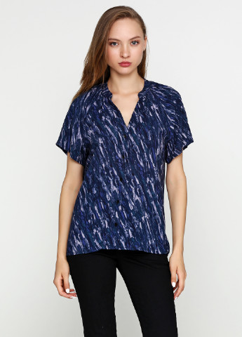 Темно-синяя летняя блуза Friendtex