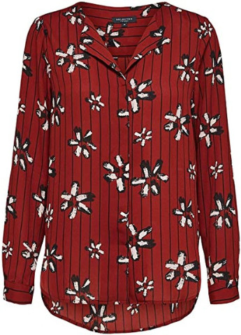 Темно-червона літня блуза Selected Femme