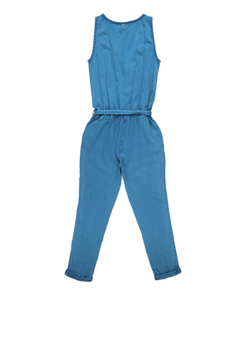 Комбинезон Dreimaster комбинезон-брюки однотонный синий кэжуал хлопок