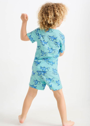 Голубая всесезон пижама (футболка, шорты) футболка + шорты C&A