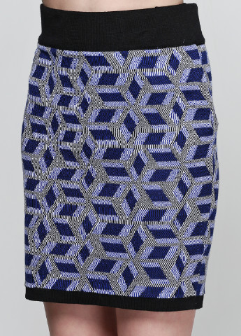 Синяя кэжуал с геометрическим узором юбка Cache Cache
