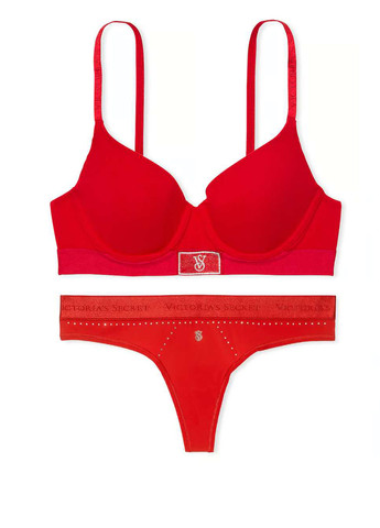 Красный демисезонный комплект (бюстгальтер, трусики) Victoria's Secret