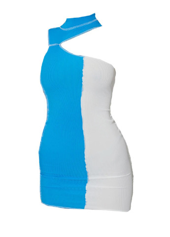 Голубое кэжуал платье PrettyLittleThing однотонное