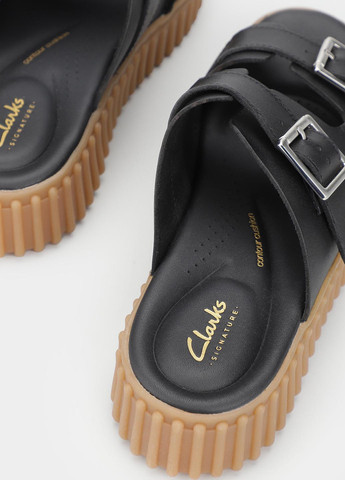 Черные шлепанцы Clarks