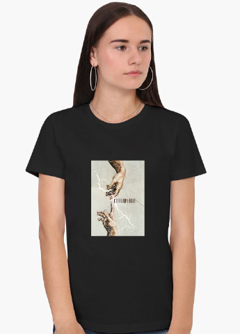 Футболка жіноча Створення Адама Ренесанс (Renaissance) (8976-1797) XXL MobiPrint - (227212239)