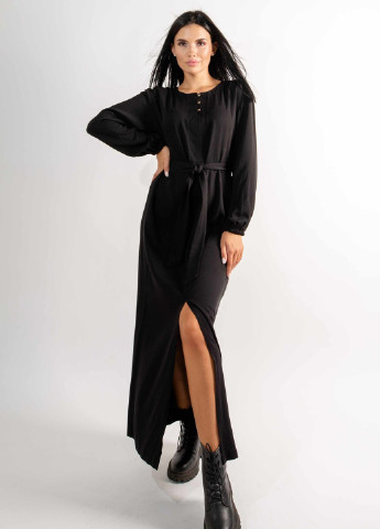 Черное кэжуал платье Ри Мари однотонное